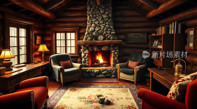 温馨壁炉客厅