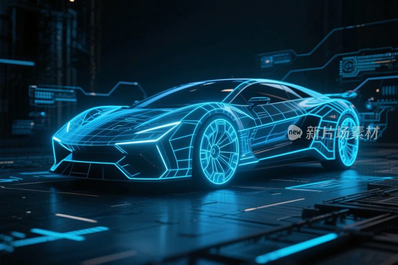 霓虹科技未来跑车