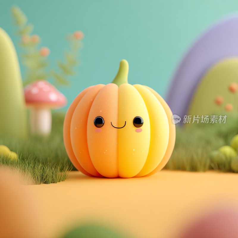 可爱卡通南瓜形象插画