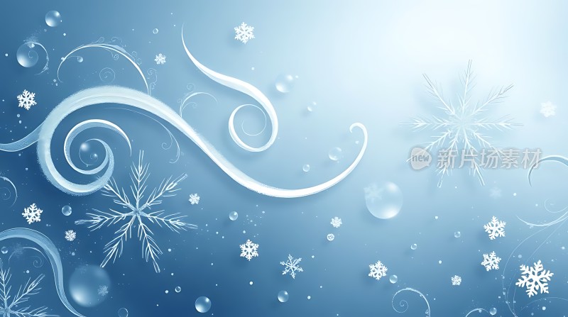 冬日雪花旋涡