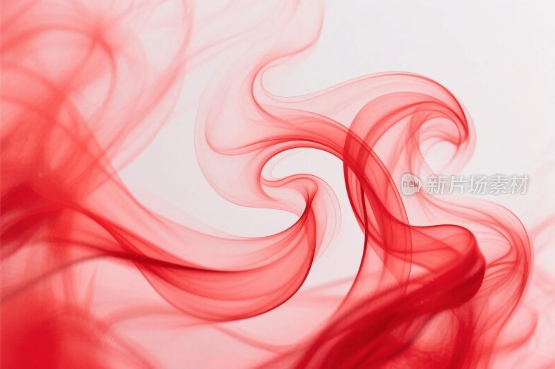红色烟雾插画