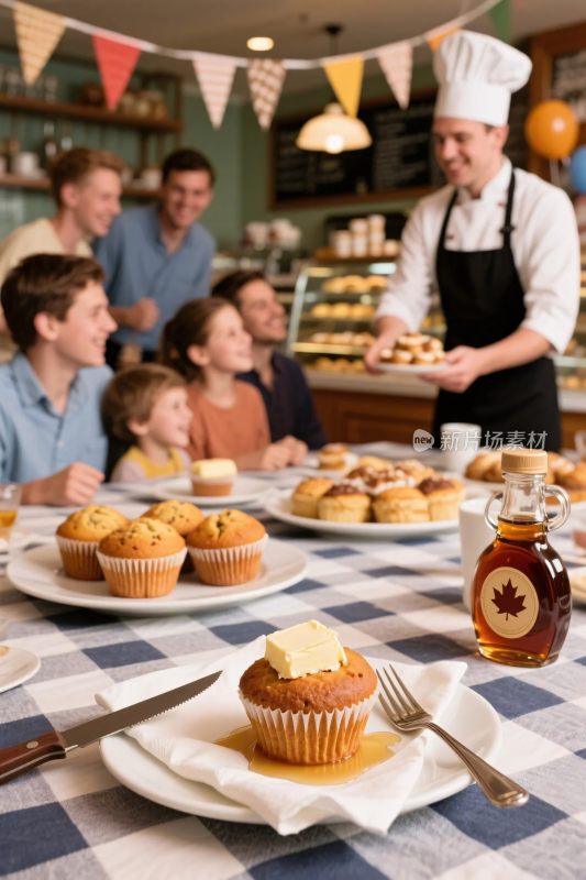 咖啡馆甜点展示场景