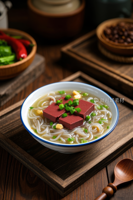 鸭血粉丝汤中国传统经典美食中式家常美味