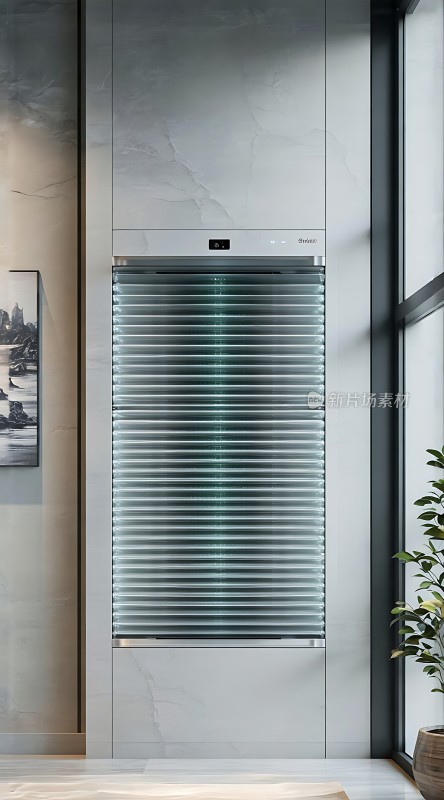 现代家居设计简约风格玻璃门与大理石墙面相得益彰