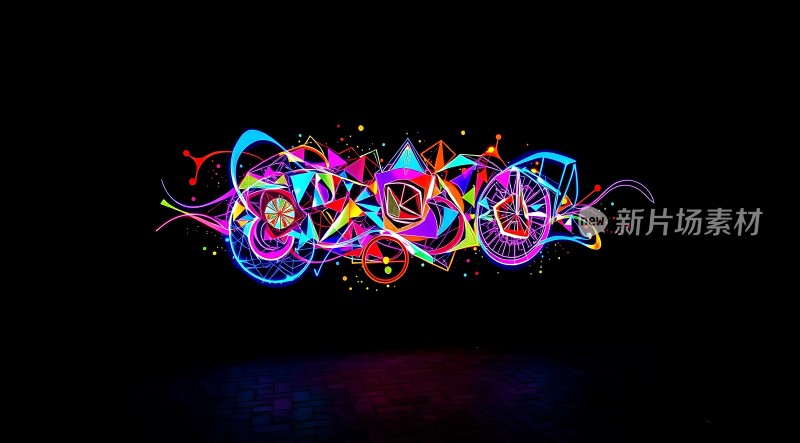 多彩几何艺术图案