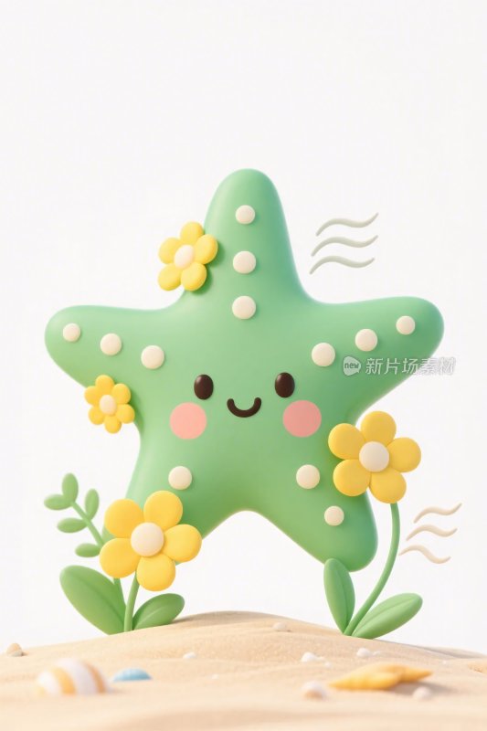 可爱海星卡通插画