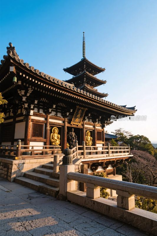 古建寺庙风景图