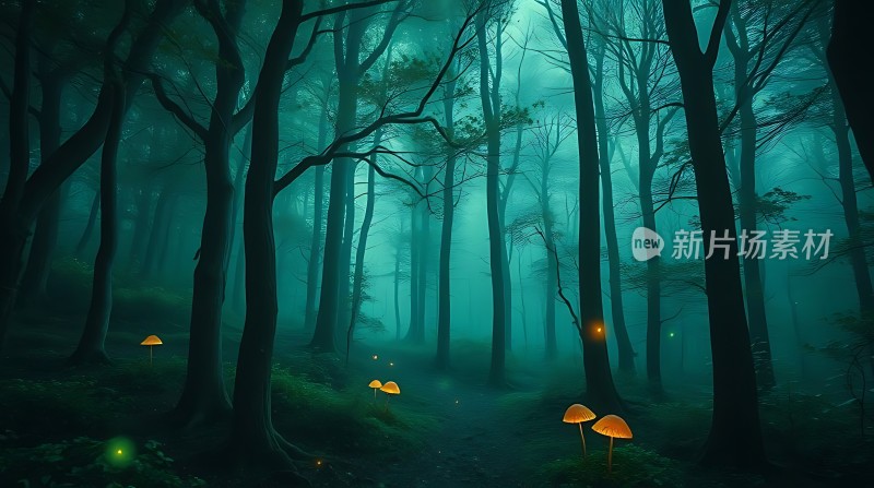 神秘森林夜光奇景