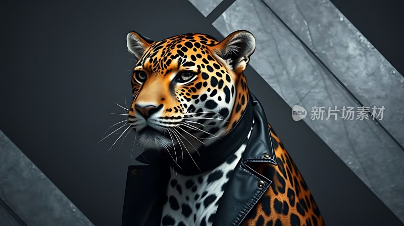 豹纹皮衣时尚与野性的完美结合