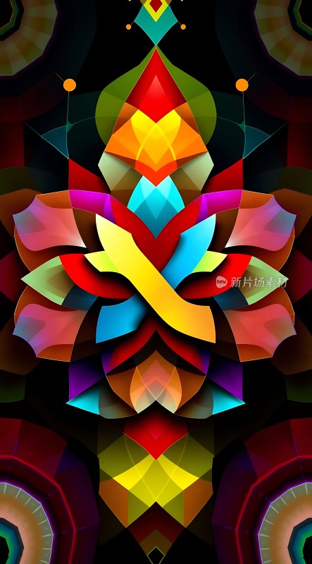多彩几何艺术图案