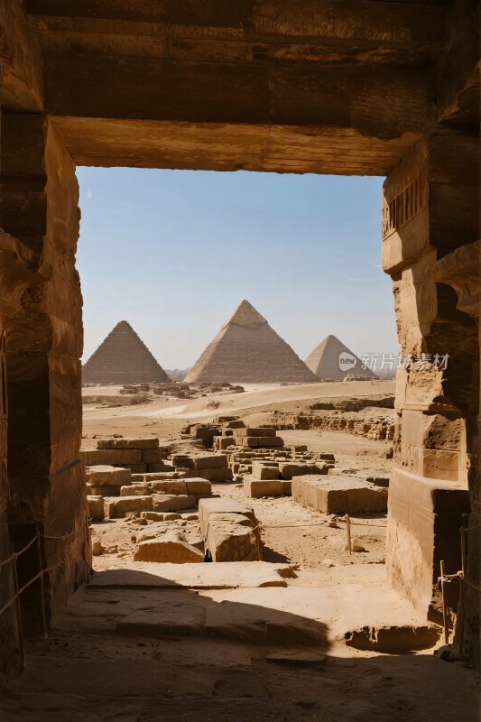 金字塔古遗址风景