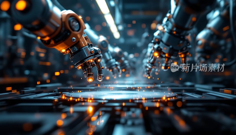 机械臂协作未来科技感十足