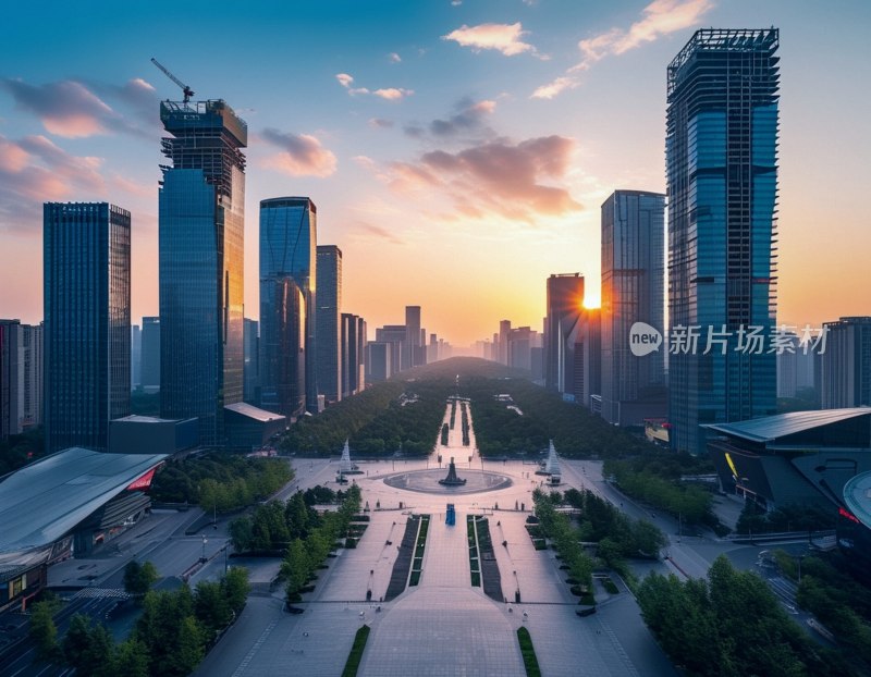 成都天府广场航拍