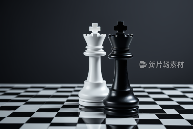 黑白背景棋盘上的棋子