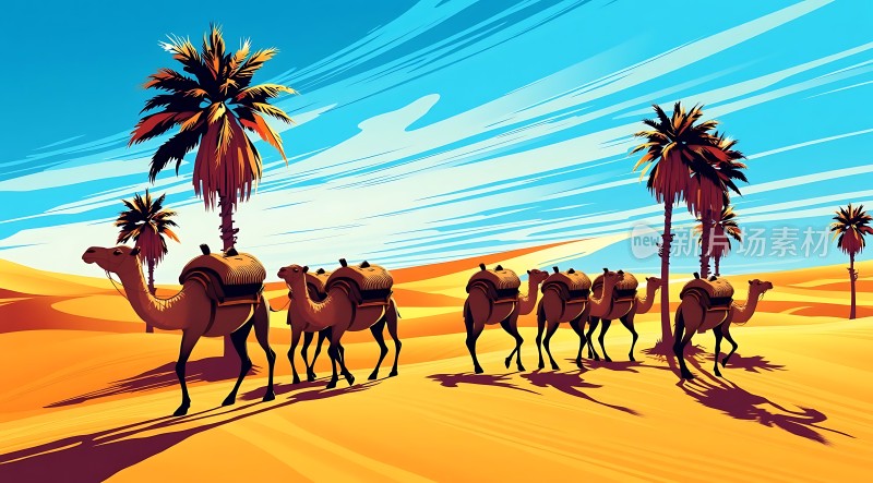沙漠驼队