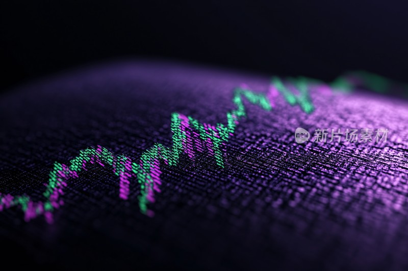 科技感金融数据波动画面