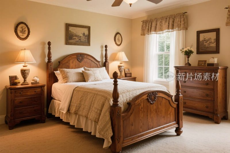 温馨木质风格卧室场景