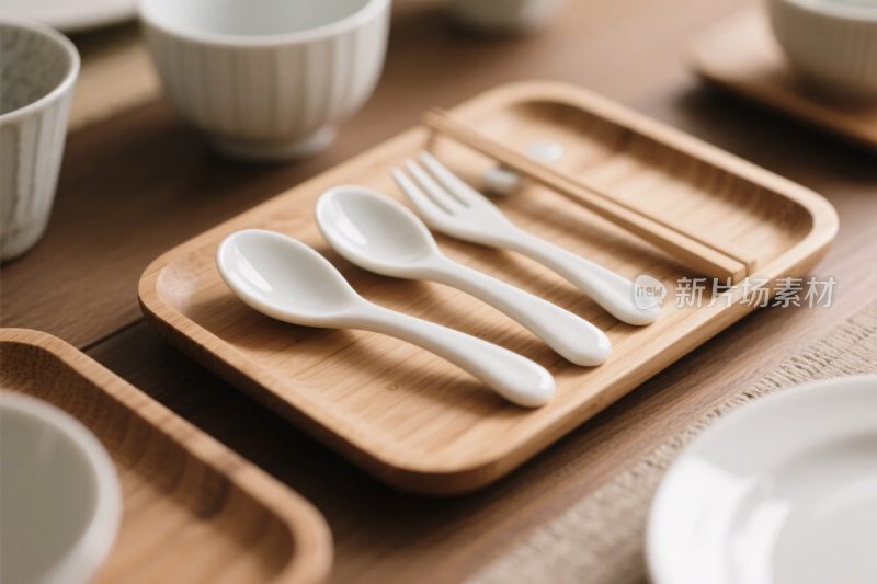 桌上餐具摆放图