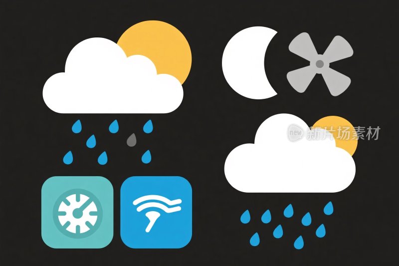 天气图标矢量插画