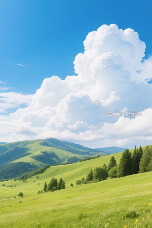 草原山峦风景图