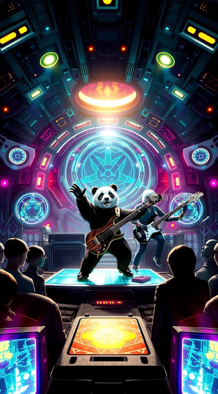 熊猫乐队演奏现场