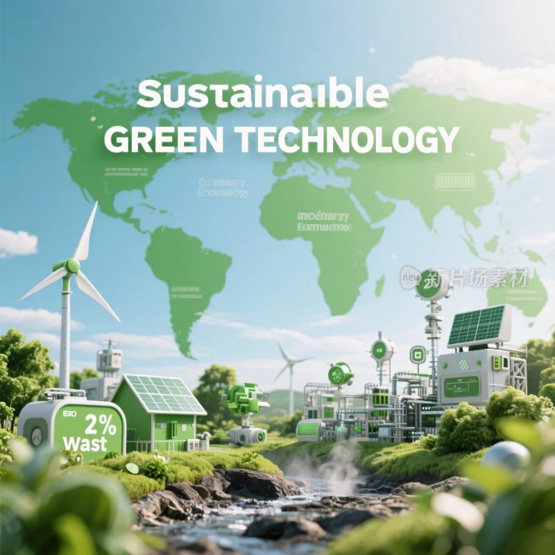 可持续绿色科技概念图