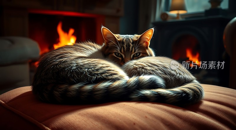 阳光下的慵懒猫咪