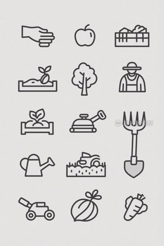 农业相关图标集合
