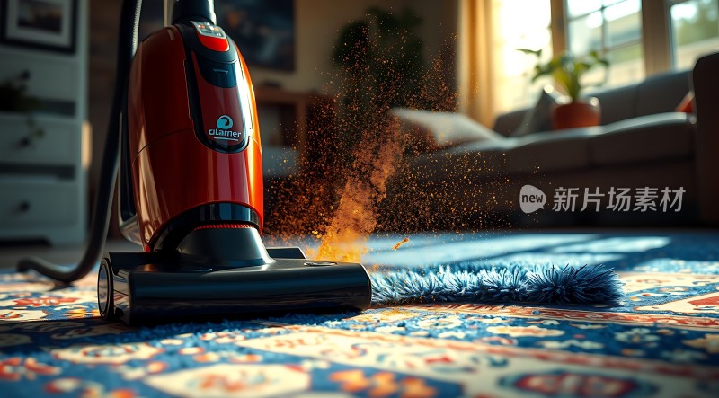 新片场素材吸尘器清洁地毯