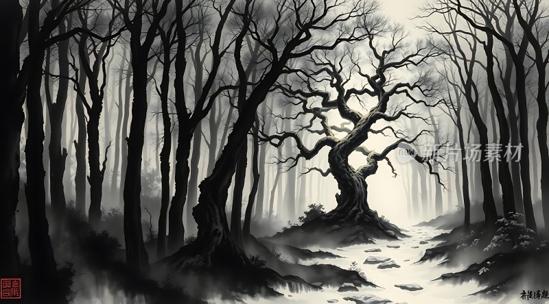 迷雾森林中的古老树精