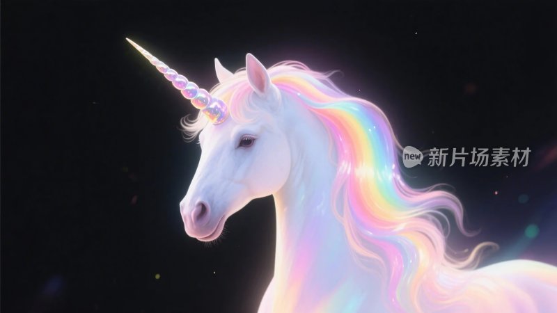 彩虹独角兽插画