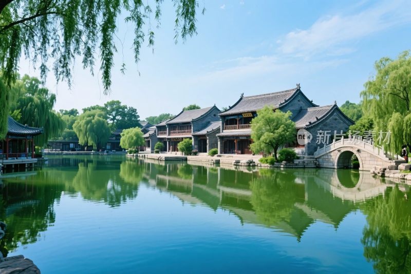 水乡古桥古建风光