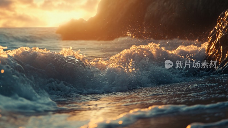 浪花高清背景