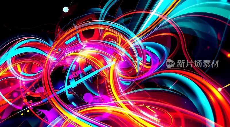 炫彩光轨交织
