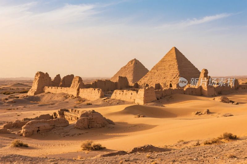 沙漠金字塔历史遗迹