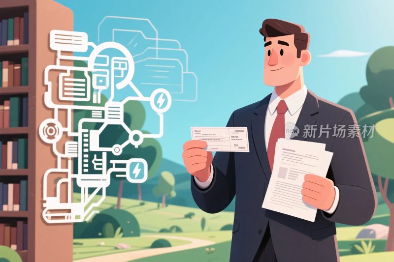 商务办公插画场景