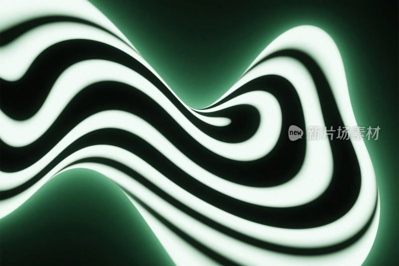 黑白波浪线条抽象图