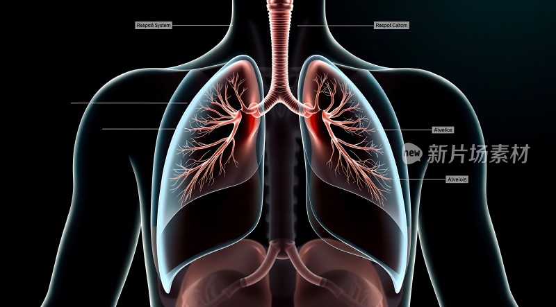 呼吸系统解剖图