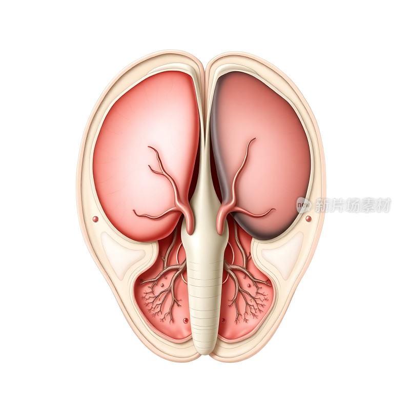 肺部横截面解剖图