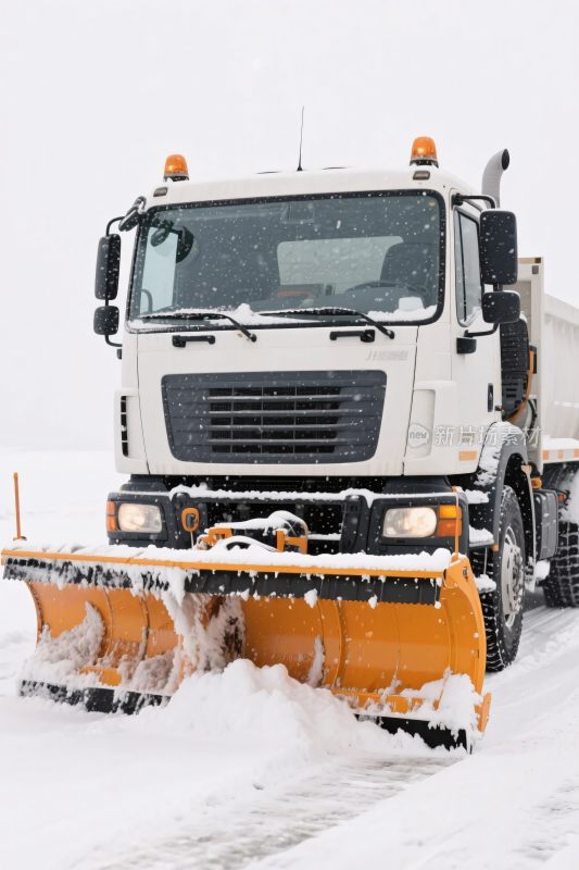 铲雪车清理雪道