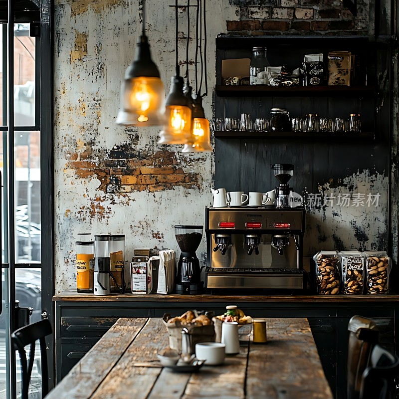 复古咖啡店温馨一角