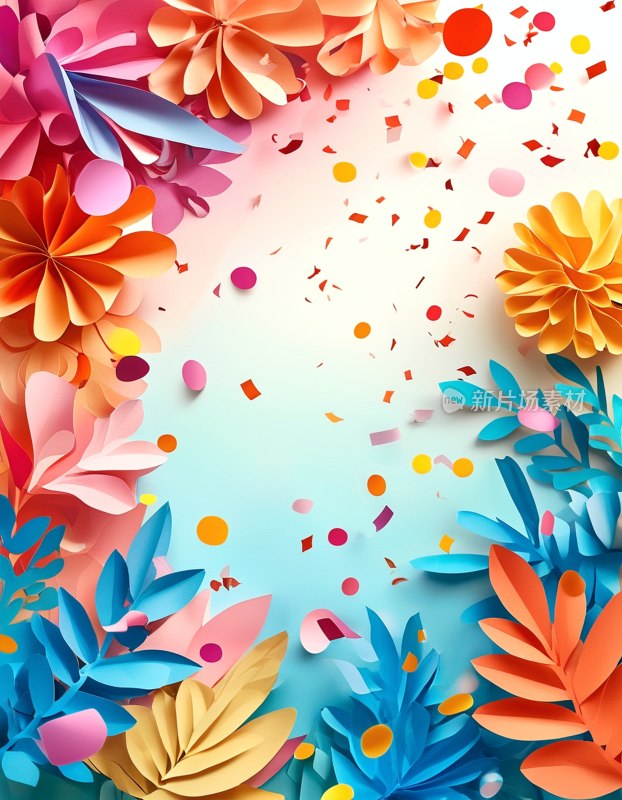 彩屑欢庆背景