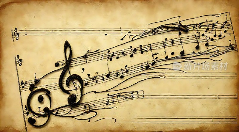 乐符飘扬旋律流淌