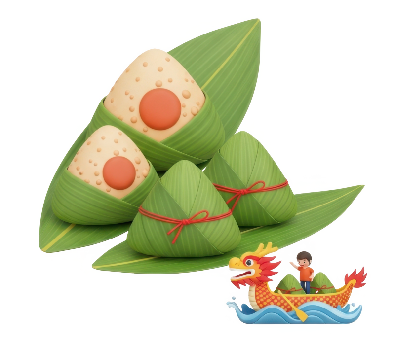 3D卡通端午节元素插画