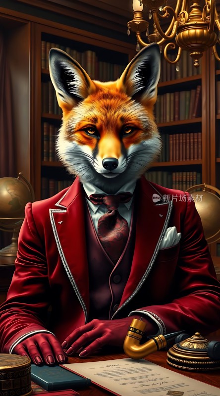 狐狸绅士办公图