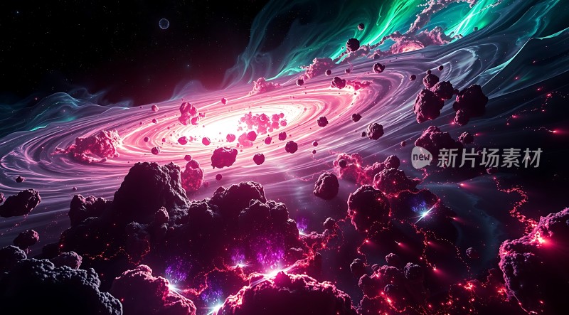 宇宙奇观星云漩涡与星际尘埃