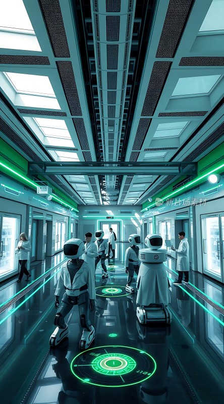 未来科技实验室人与机器人共舞