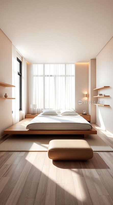 简约卧室阳光洒落宁静舒适