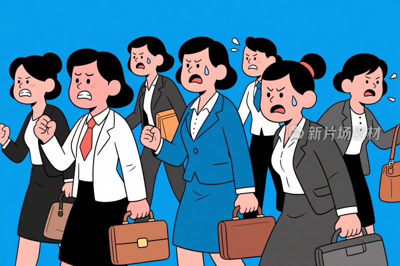 职场女性群像插画