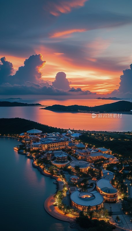 珠海海泉湾夜色航拍